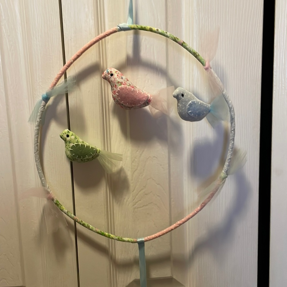Pottery barn kids felt bird hanging decor